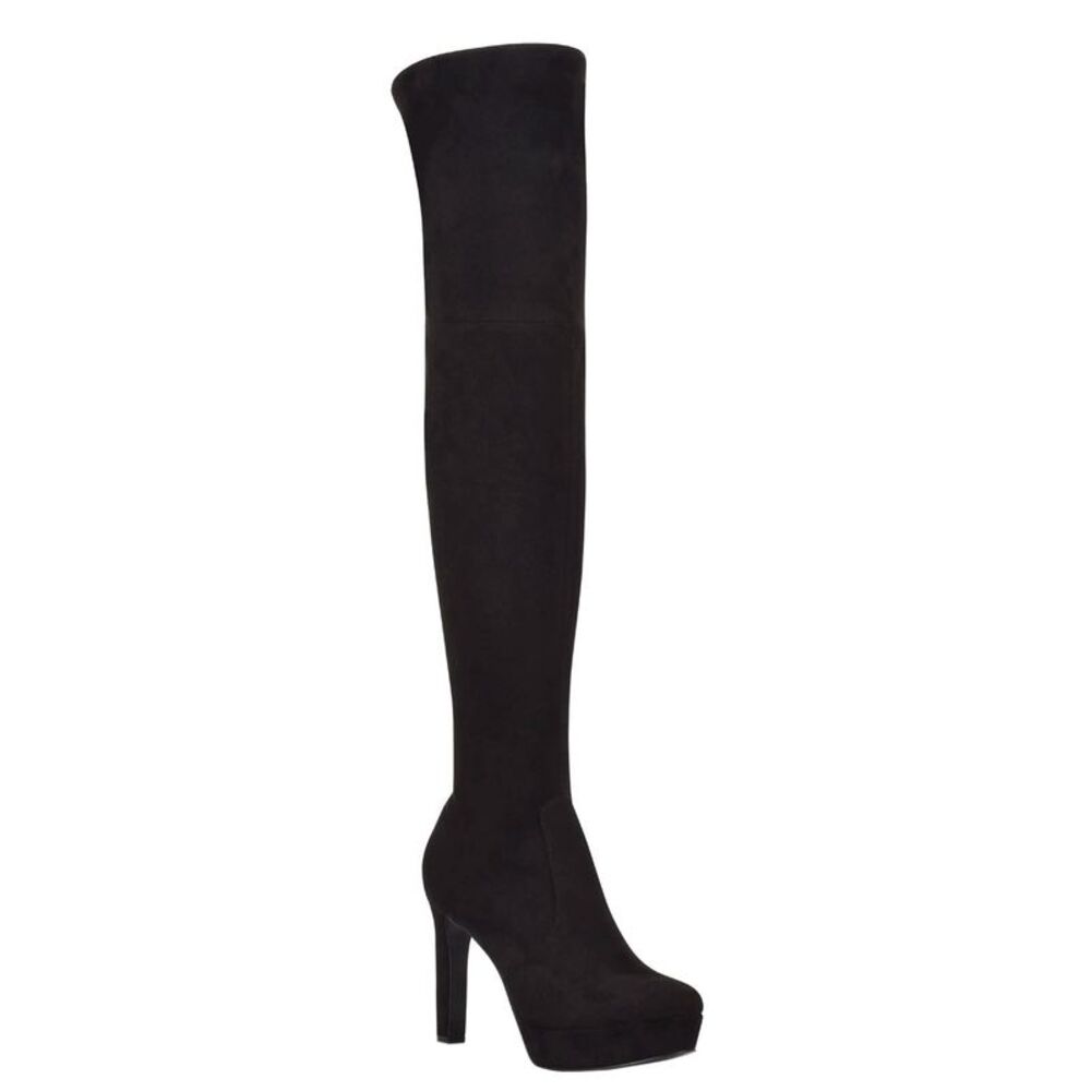 Nine West Womens Gotcha2 Over The Knee Platform Boots 5 M Black - NIB $169